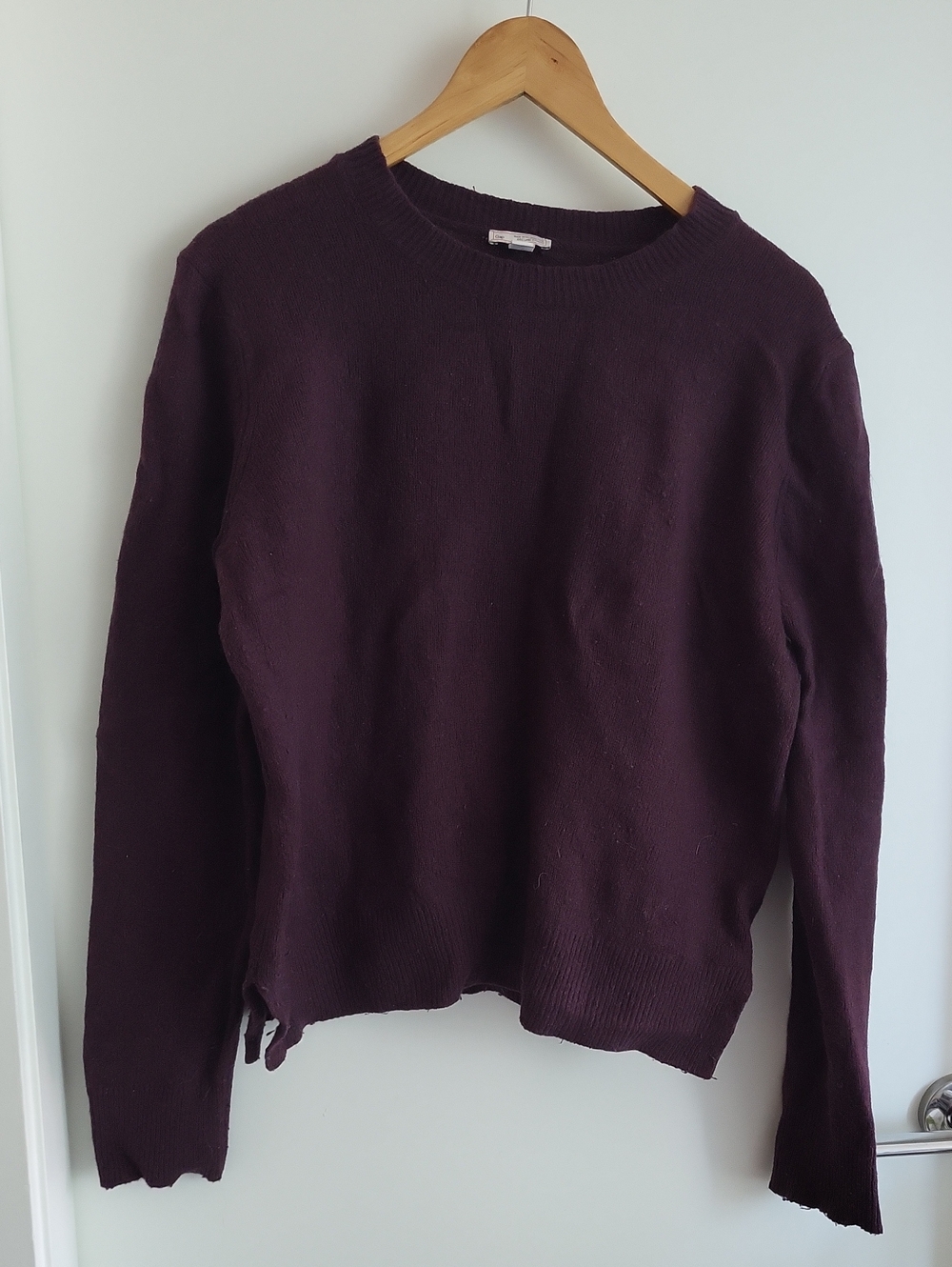GAP Plum Ribbed Crewneck Sweater